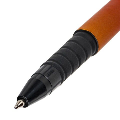 Ручка шариковая BRAUBERG SOFT TOUCH GRIP "GRADE NEON", СИНЯЯ, мягкое покрытие, ассорти, узел 0,7 мм, 143710