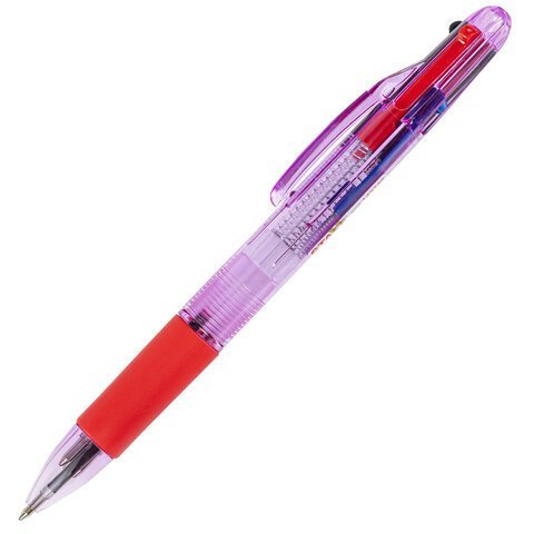 Ручка многоцветная шариковая автоматическая STAFF "College" 4 ЦВЕТА BP-15, линия письма 0,35 мм, 143748