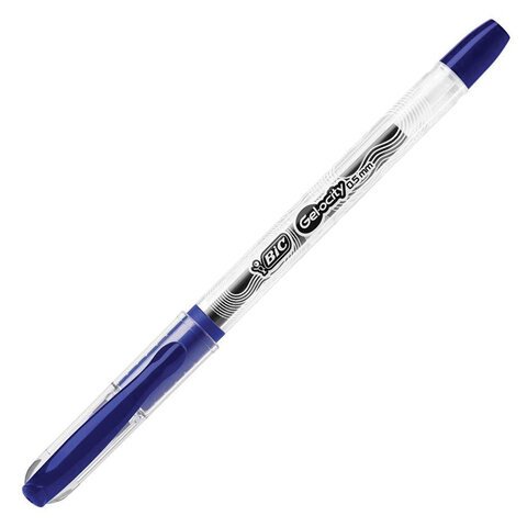 Ручка гелевая с грипом BIC "Gelocity Stic", СИНЯЯ, узел 0,5 мм, линия письма 0,29 мм, CEL1010265