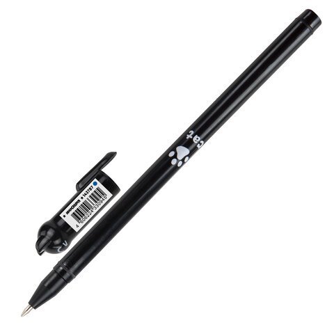 Ручка фигурная шариковая ЮНЛАНДИЯ "Котик", корпус ассорти, СИНЯЯ, пишущий узел 0,7 мм, 143787