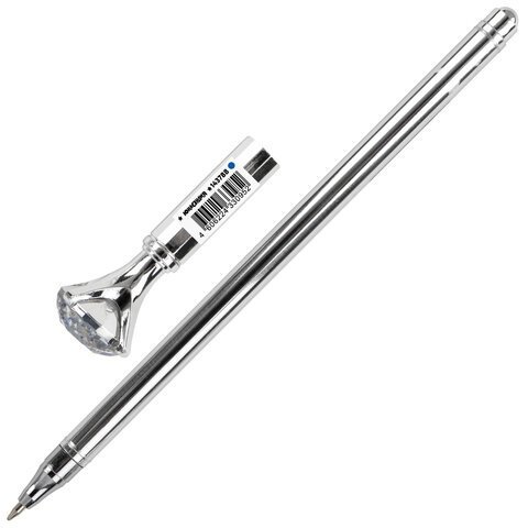 Ручка фигурная шариковая ЮНЛАНДИЯ "Кристалл", корпус ассорти, СИНЯЯ, пишущий узел 0,7 мм, 143788