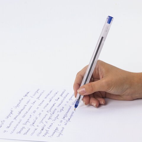 Ручка шариковая масляная PENSAN 2021, СИНЯЯ, трехгранная, узел 1 мм, линия письма 0,8 мм, 2021/S50