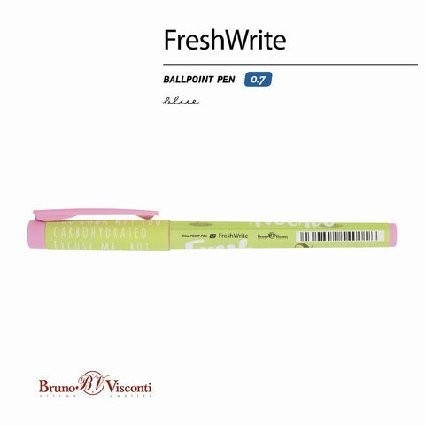 Ручка шариковая BRUNO VISCONTI FreshWrite, СИНЯЯ, "Авокадо.Пончик", линия письма 0,5 мм, 20-0214/62