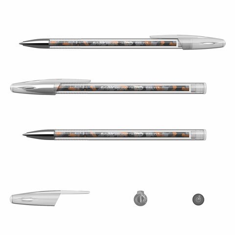 Ручка гелевая ERICH KRAUSE InColor "Rough Native", СИНЯЯ, игольчатый узел 0,5 мм, линия письма 0,4 мм, 48785