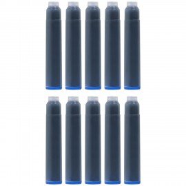 Картриджи чернильные BRAUBERG DELTA, КОМПЛЕКТ 10 штук, СИНИЕ, 143956