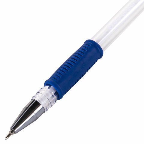 Ручка шариковая РОССИЯ "PATRIOT-GT", СИНЯЯ, корпус прозрачный, 0,7 мм, линия письма 0,35 мм, BRAUBERG, 143961