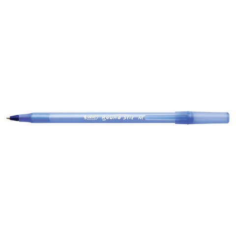 Ручка шариковая BIC "Round Stic", СИНЯЯ, корпус голубой, узел 1 мм, линия письма 0,32 мм, С ШТРИХКОДОМ, 934598