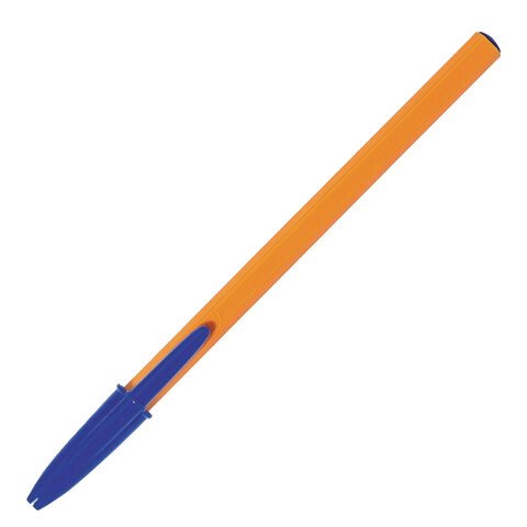 Ручки шариковые BIC "Orange Fine", НАБОР 8 шт., СИНИЕ, линия письма 0,32 мм, пакет, 919228