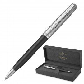 Ручка шариковая PARKER Sonnet Legacy of Flight, корп. серебристый, черная, 2227802