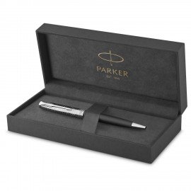 Ручка шариковая PARKER Sonnet Legacy of Flight, корп. серебристый, черная, 2227802