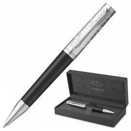 Ручка шариковая PARKER Ingenuity Legacy of Flight корп. серебристый, черная, 2227810
