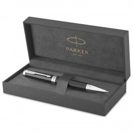 Ручка шариковая PARKER Ingenuity Black, кор. черный , серебристые детали, черная, 2181997