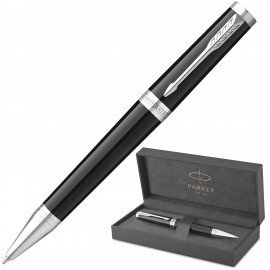 Ручка шариковая PARKER Ingenuity Black, кор. черный , серебристые детали, черная, 2181997