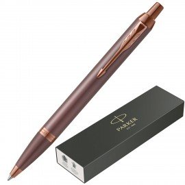 Ручка шариковая PARKER IM Monochrome Burgundy PVD, корпус бордо, синяя, 2190514