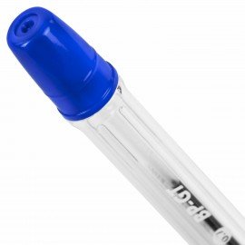 Ручка шариковая BRAUBERG "BP-GT", СИНЯЯ, корпус прозрачный, евронаконечник 0,7 мм, линия письма 0,35 мм, 144004