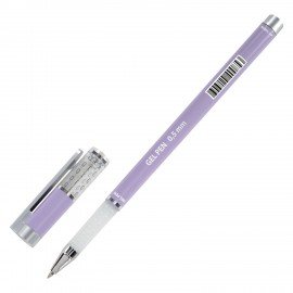 Ручка гелевая BRAUBERG "GEL ONE PASTEL", ЧЕРНАЯ, корпус ассорти, узел 0,5 мм, линия 0,35 мм, 144039