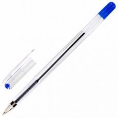 Ручка шариковая масляная MUNHWA "Option", СИНЯЯ, узел 0,5 мм, линия 0,3 мм, OP-02
