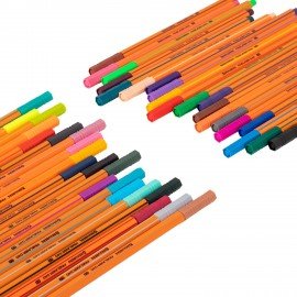 Ручки капиллярные (линеры) 40 ЦВЕТОВ, BRAUBERG "FINE 040", шестигранные, линия 0,4 мм, 144146