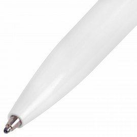 Ручка шариковая автоматическая BRAUBERG X17 WHITE, СИНЯЯ, корпус белый, стандартный узел 0,7 мм, линия письма 0,5 мм, 144156