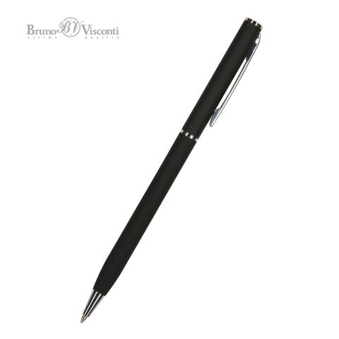 Ручка шариковая BRUNO VISCONTI "Palermo", черный металлический корпус, 0,7 мм, синяя, 20-0250/01