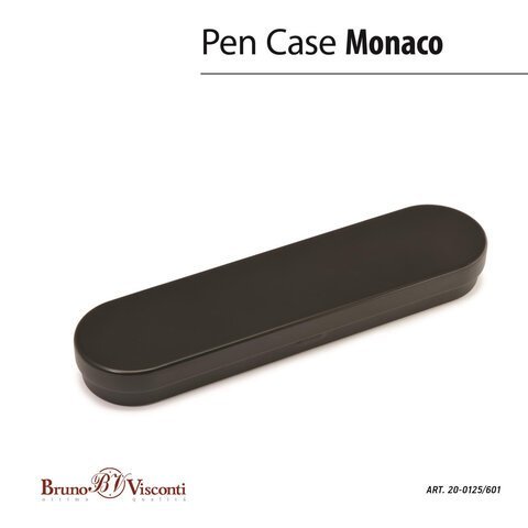 Ручка подарочная шариковая BRUNO VISCONTI "Monaco", черный корпус, 0,5 мм, футляр, синяя, 20-0125/601