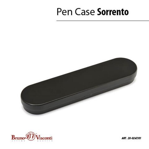 Ручка подарочная шариковая BRUNO VISCONTI "Sorrento", черный корпус, 1 мм, футляр, синяя, 20-0247/01