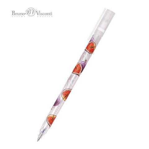 Ручка гелевая BRUNO VISCONTI "UniWrite", СИНЯЯ, "Fresh&fruity. Инжир", линия 0,4 мм, 20-0305/02