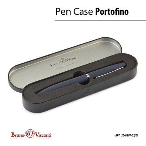 Ручка подарочная шариковая BRUNO VISCONTI "Portofino", корпус синий, 1 мм, футляр, синяя, 20-0251-02/01