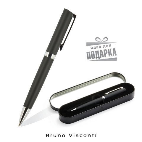 Ручка подарочная шариковая BRUNO VISCONTI "Milano", корпус черный, 1 мм, синяя, 20-0224/01