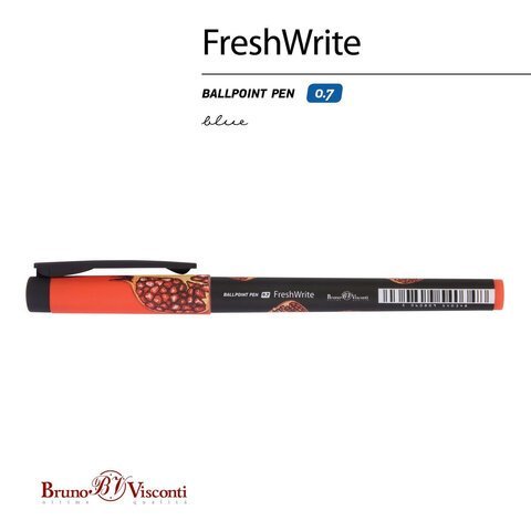 Ручка шариковая BRUNO VISCONTI "FreshWrite", СИНЯЯ, "Гранат", линия 0,5 мм, 20-0214/90
