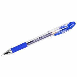 Ручка гелевая с грипом ОФИСМАГ "M-555", СИНЯЯ, игольчатый наконечник 0,5 мм, линия письма 0,35 мм, 144214