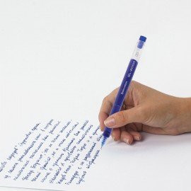 Ручка гелевая BRAUBERG "GL-2000", СИНЯЯ, японские чернила, длина письма 2000 метров, линия письма 0,35 мм, 144218