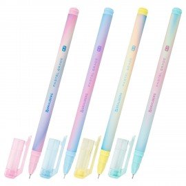 Ручка гелевая BRAUBERG GRADE PASTEL, СИНЯЯ, игольчатый узел 0,5 мм, линия письма 0,3 мм, 144284