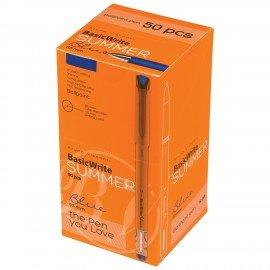 Ручка шариковая BRUNO VISCONTI "BasicWrite", синяя, Summer, линия 0,4 мм, 20-0317/31