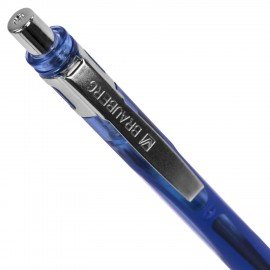 Ручка шариковая автоматическая с грипом BRAUBERG "STYLE RT", СИНЯЯ, игольчатый наконечник 0,7 мм, линия письма 0,35 мм, 144324