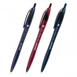 Ручка шариковая масляная автоматическая BRAUBERG "DUAL VINTAGE COLOR", СИНЯЯ, пишущий узел 0,7 мм, линия письма 0,35 мм, 144328