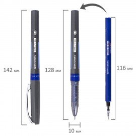 Ручка шариковая BRAUBERG "EXTRA 10000", УВЕЛИЧЕННАЯ ДЛИНА ПИСЬМА 10000 МЕТРОВ, СИНЯЯ, узел 0,7 мм, линия письма 0,35 мм, 144329