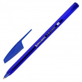 Ручка шариковая BRAUBERG X-30 CLASSIC, СИНЯЯ, пишущий узел 1 мм, линия письма 0,5 мм, 144331