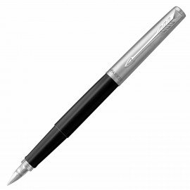 Ручка перьевая PARKER Jotter Originals Black Chrome CT, корпус черный/золот, позолота, 2096894