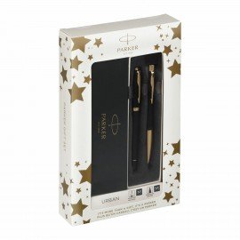 Набор PARKER Urban Black GT: шариковая ручка синяя и перьевая ручка, 2093381