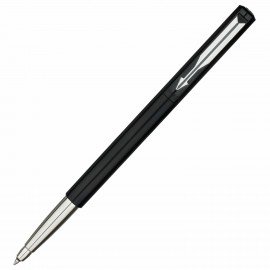 Ручка-роллер PARKER Vector Black, корпус черный лак, дет. нерж. сталь, синяя, S031963, S0319630