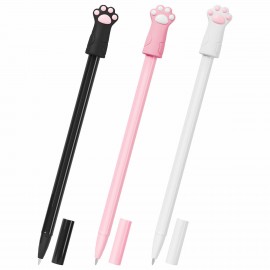 Ручка с топпером шариковая масляная FUNSTER "CAT PAWS", СИНЯЯ, корпус ассорти, пишущий узел 0,7 мм, линия письма 0,35 мм,144369