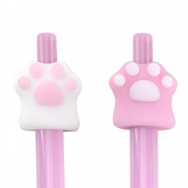 Ручка с топпером шариковая автоматическая FUNSTER "CAT PAW", СИНЯЯ, ассорти, пишущий узел 0,7 мм, линия письма 0,35 мм, 144376