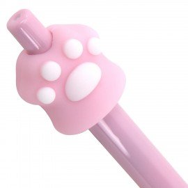 Ручка с топпером шариковая автоматическая FUNSTER "CAT PAW", СИНЯЯ, ассорти, пишущий узел 0,7 мм, линия письма 0,35 мм, 144376