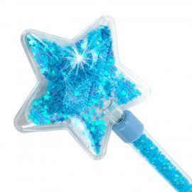 Ручка с топпером с блестками шариковая FUNSTER "MAGIC STAR", СИНЯЯ, ассорти, пишущий узел 0,7 мм, линия письма 0,35 мм, 144379