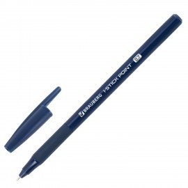 Ручка шариковая с грипом BRAUBERG "i-STICK DEEP BLUE", СИНЯЯ, пишущий узел 0,7 мм, линия письма 0,35 мм, 144385