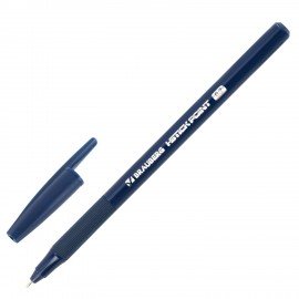 Ручка шариковая с грипом BRAUBERG "i-STICK DEEP BLUE", СИНЯЯ, пишущий узел 0,7 мм, линия письма 0,35 мм, 144385