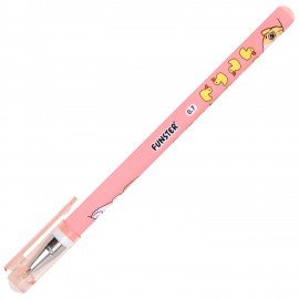 Ручка шариковая с принтом FUNSTER STICK "CUTE ANIMALS", СИНЯЯ, SOFT TOUCH покрытие, узел 0,7 мм, линия письма 0,35 мм, 144387