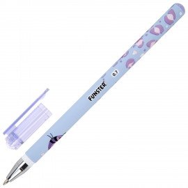 Ручка шариковая с принтом FUNSTER STICK "CUTE ANIMALS", СИНЯЯ, SOFT TOUCH покрытие, узел 0,7 мм, линия письма 0,35 мм, 144387