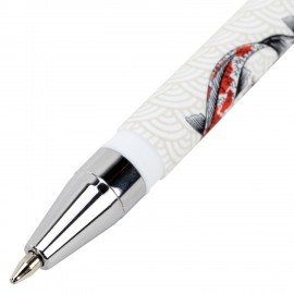 Ручка шариковая с принтом FUNSTER STICK "FISH KOI", СИНЯЯ, SOFT TOUCH покрытие, узел 0,7 мм, линия письма 0,35 мм, 144388